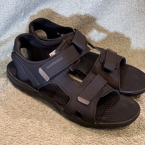 Shimano Black Men’s Velcro Strap Cycling Sandals sz 12.3